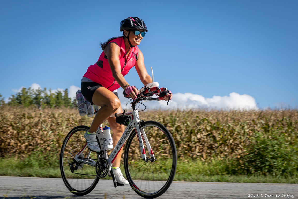 Lady cycling