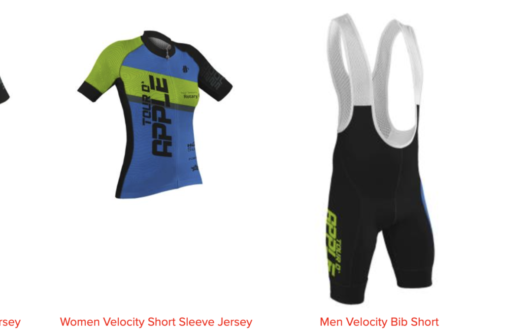 2022 Tour d’Apple custom ride jerseys & shorts by Hincapie Sportswear